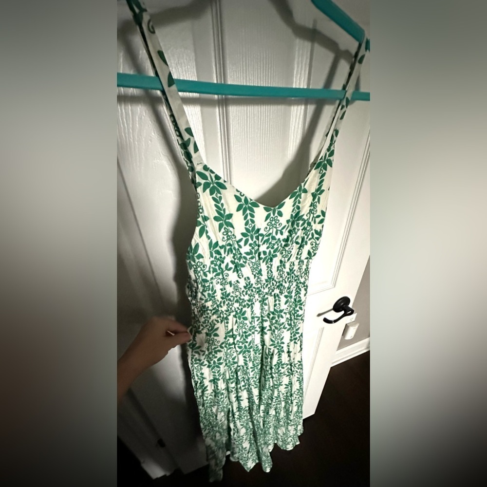 ‼️RARE‼️🎸LeiMarie🎸🔥NWT🔥Skies Are Blue MIDI Sundress in Kelly Green/White—S - Picture 9 of 16